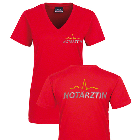 EKG-Rettungsdienst Damen V-Ausschnitt T-Shirt Gr. XS -...