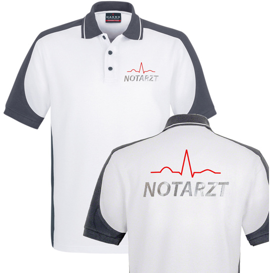 EKG-Rettungsdienst Kontrast Poloshirt Gr. XS - 6XL (M10)
