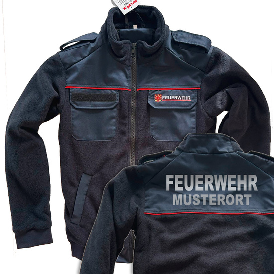 Feuerwehr Fleecejacke Typ Brandenburg inkl. Druck auf dem...