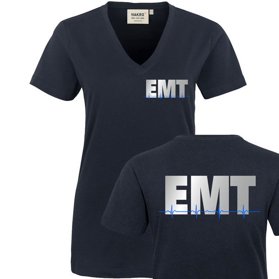 EMT-CEG - Rettungsdienst Damen V-Ausschnitt T-Shirt Gr....
