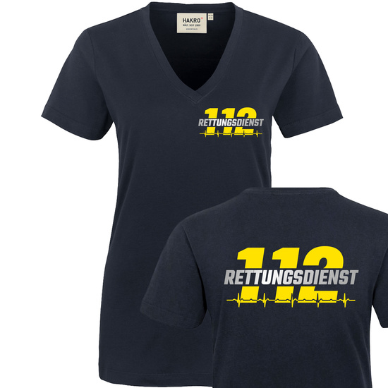 Boss-Rettungsdienst Damen V-Ausschnitt T-Shirt Gr. XS -...